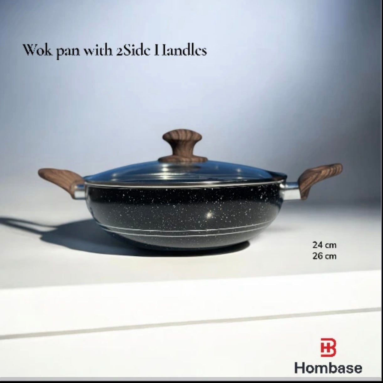 Wok pan with 2 side 24cm