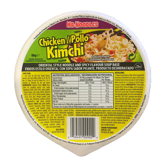 Mr Noodles Bowl  Kimchi Chicken 86G
