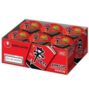 Nongshim Shin Cup Spicy Noodle Soup 6x68G