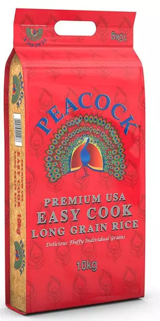 Peacock Premium USA Easy Cook Long Grain Rice 10Kg