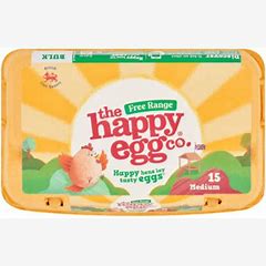 Happy Egg Free Range  Medium Eggs Class A - 15PK
